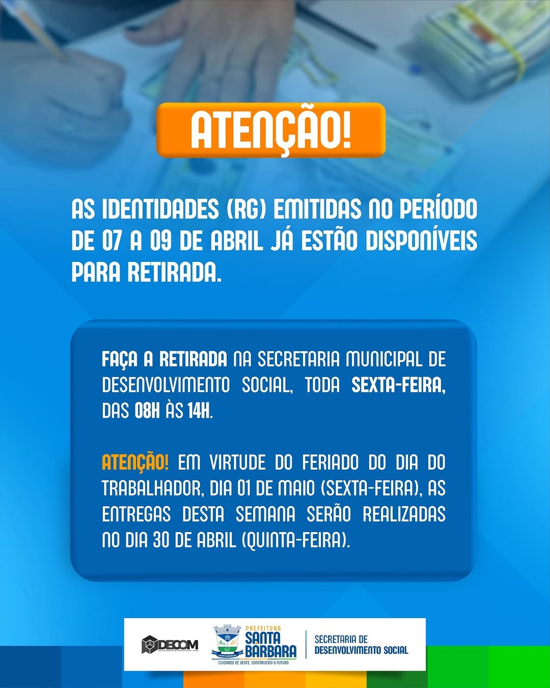 Atenção, população!